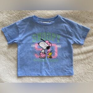 Blue Snoopy Baseball Graphic Tee